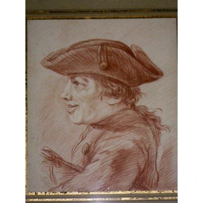 Drawing Red Chalk Framed 18th