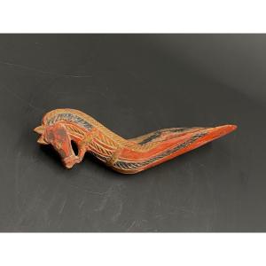 Polychrome Wooden Spoon, Indonesia