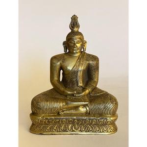 Buddha, Gilt Bronze, Kandyan Style, 18th Century