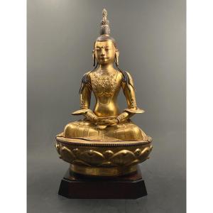 Amitayus, Mongolia, 40cm, 19th Century