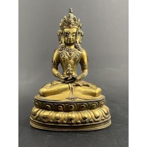 Amitayus, Gilt Bronze, 26.5 Cm, Circa 1900