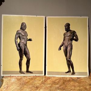 Decorative Pair Of Photographs Of Classical Sculptures