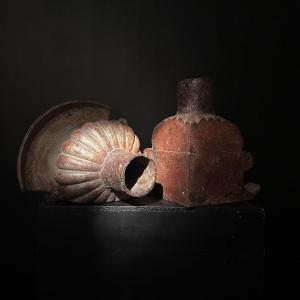 Pair Of 19th Century Cast Iron Corner Basins