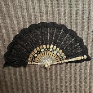 Beautiful Hand Painted Fan From The 19th Century