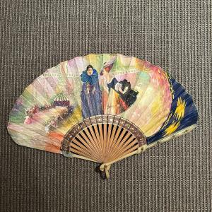 Beautiful Hand Painted Art Deco Fan. 20s.