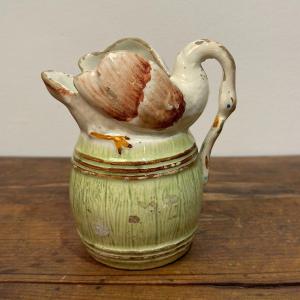 Beautiful Painted Porcelain Jug From The Early 20th Century