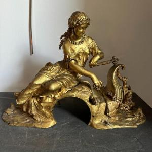 Gilded Bronze Clock Body, Napoleon III Period