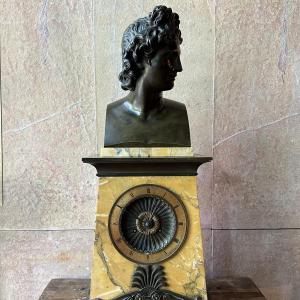 Bronze And Siena Marble Clock