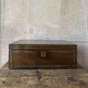 18th Century Wooden Box. Made Of Walnut.