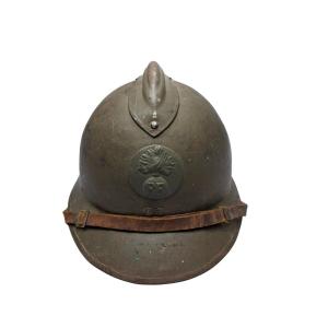 French Adrian Helmet M-1926 With Infantry Badge