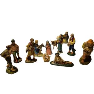 Traditional Nativity Scene Figurines Depicting The Birth Of Jesus