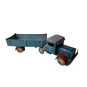 Tippco Lithographed Sheet Metal Mechanical Truck-trailer (1950) 