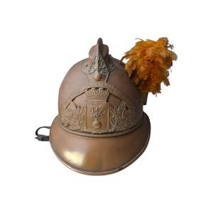Brass Adrian-style French Firefighter's Helmet, First World War Era