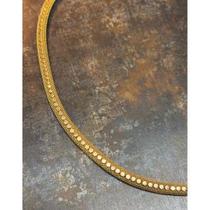 Gold Necklace In Soft Mesh