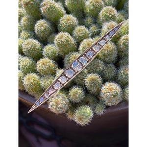 18kt Gold And Diamond Pin Brooch