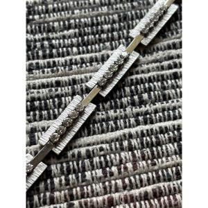 18k White Gold And Diamond Bracelet 