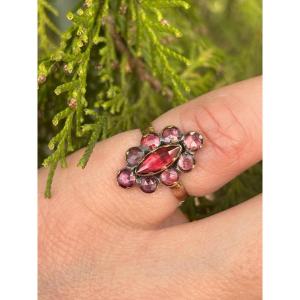 Gold Marquise Ring With Garnet From Perpignan