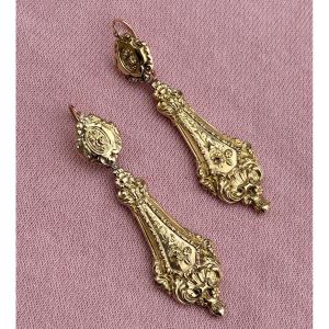 18k Gold Earrings And Tassel