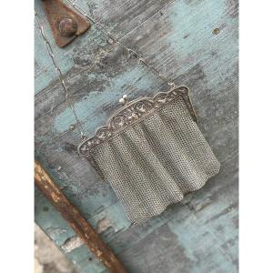 Solid Silver Mesh Purse/bag
