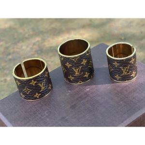 Louis Vuitton Monogrammed Leather 3-finger Ring