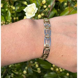 Art Deco Bracelet 2 Colors Of Gold