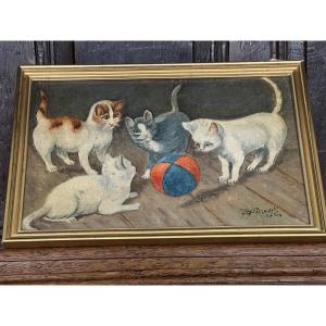 Small Oil On Panel B Drevet