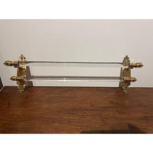 Glass/brass Towel Rack