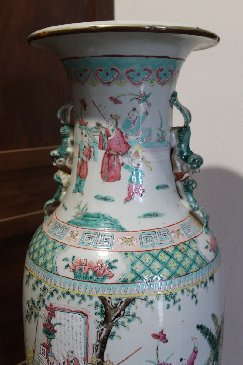 VASO IN PORCELLANA CINESE DELLA FAMIGLIA ROSA, EPOCA GUANGXU, FINE DEL XIX SECOLO.-photo-3