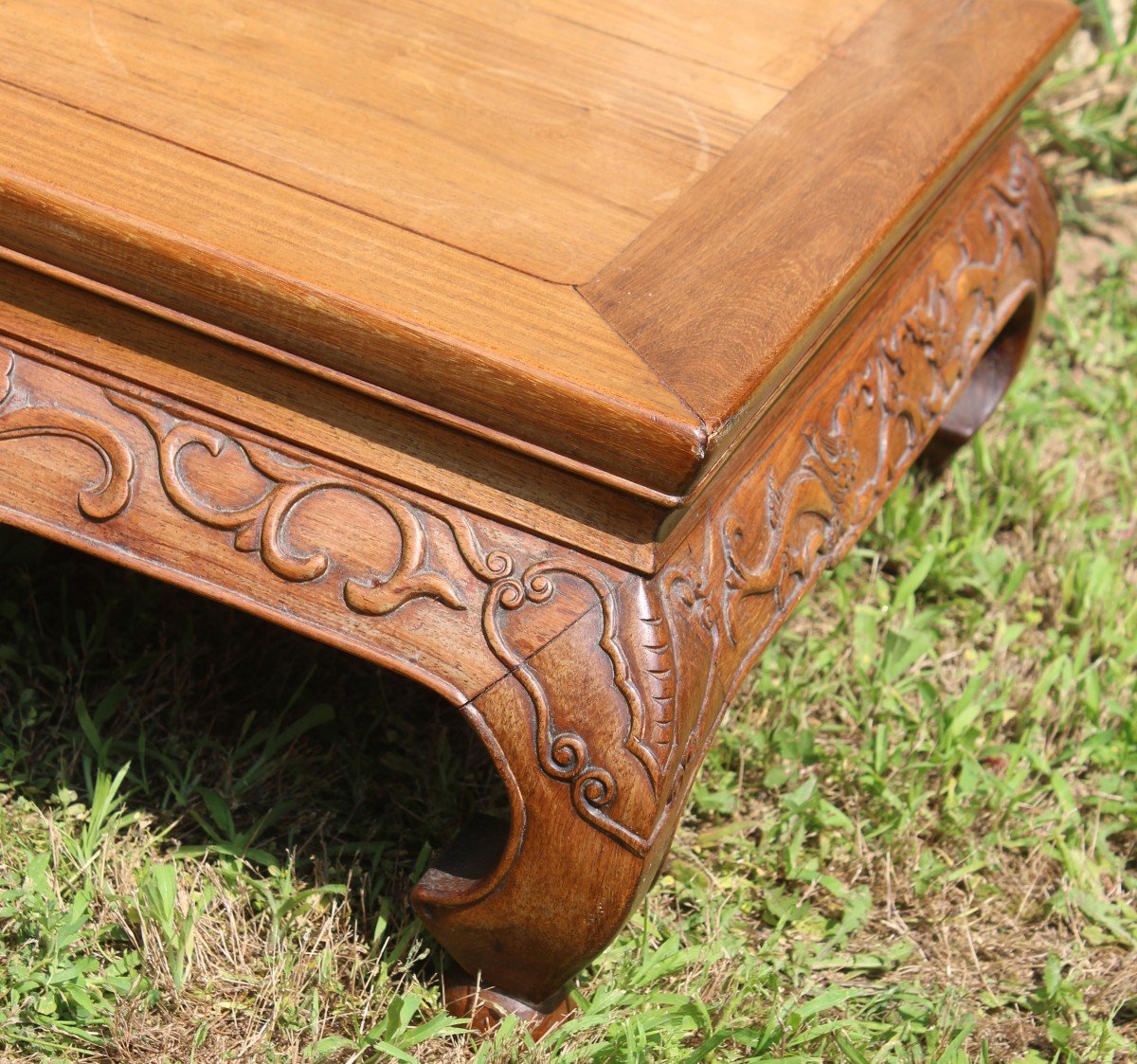 TAVOLO BASSO CINESE IN BOIS DE ROSE "KANG TABLE", CHINE XX SIECLE.-photo-2
