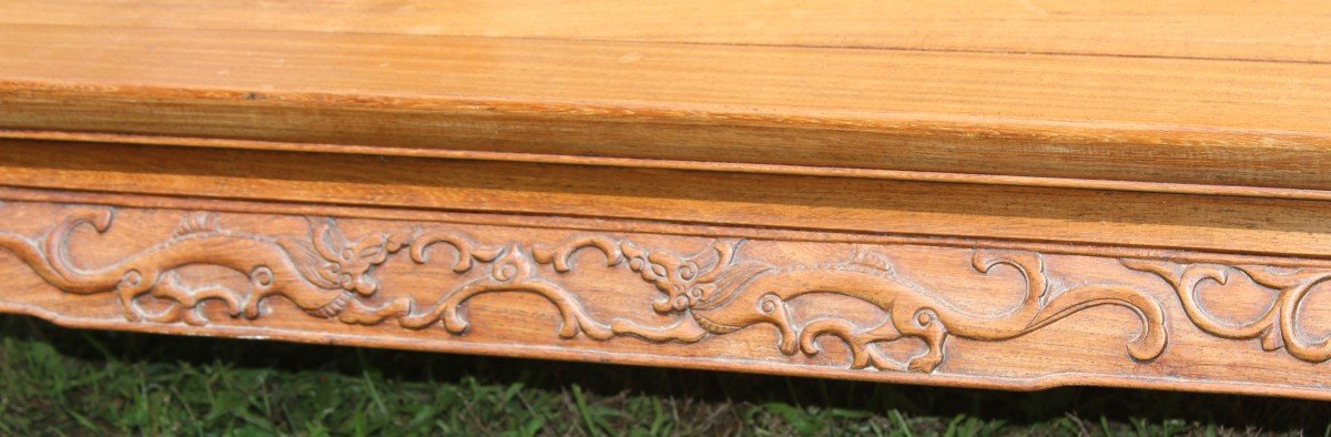 TAVOLO BASSO CINESE IN BOIS DE ROSE "KANG TABLE", CHINE XX SIECLE.-photo-3