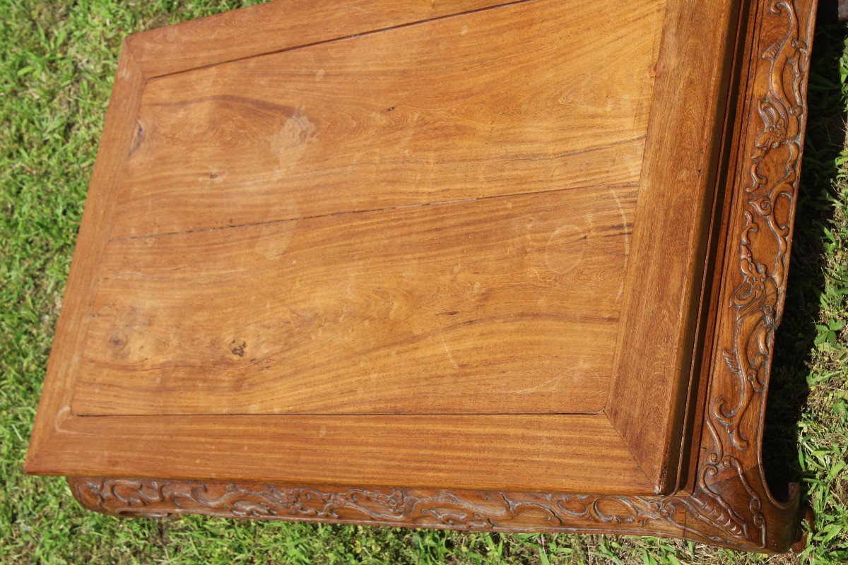 TAVOLO BASSO CINESE IN BOIS DE ROSE "KANG TABLE", CHINE XX SIECLE.-photo-4