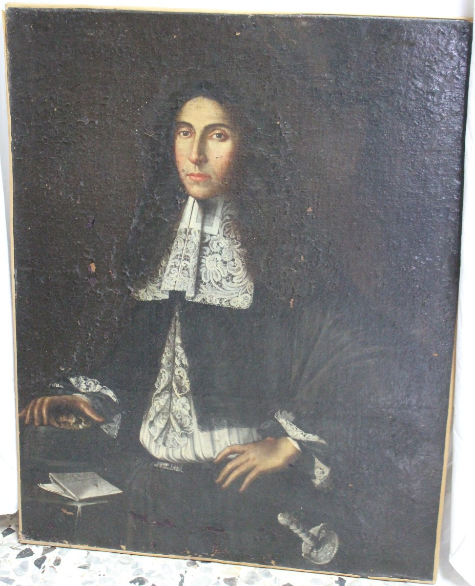 DIPINTO OLIO SU TEL "GENTIL'UOMO CON SPADA" ITALIA XVII SECOLO.