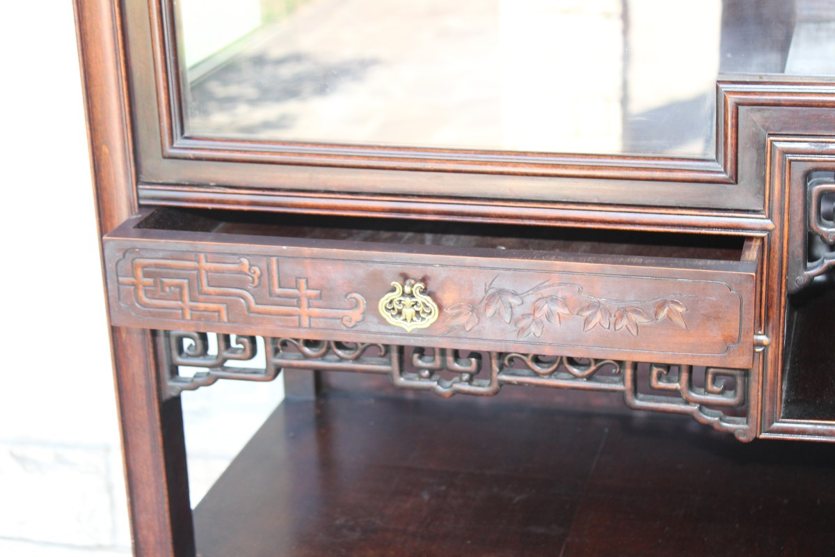 GABRIEL VIARDOT (1830-1904), GRANDE CABINET INTARSIATO IN MADREPERLA, FIRMATO.-photo-2