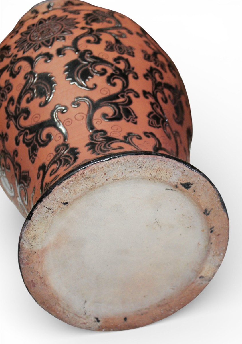 GRANDE VASO VIETNAMITA IN GRèS SMALTATO, BIEN HOA 1930/1940 CIRCA.-photo-2