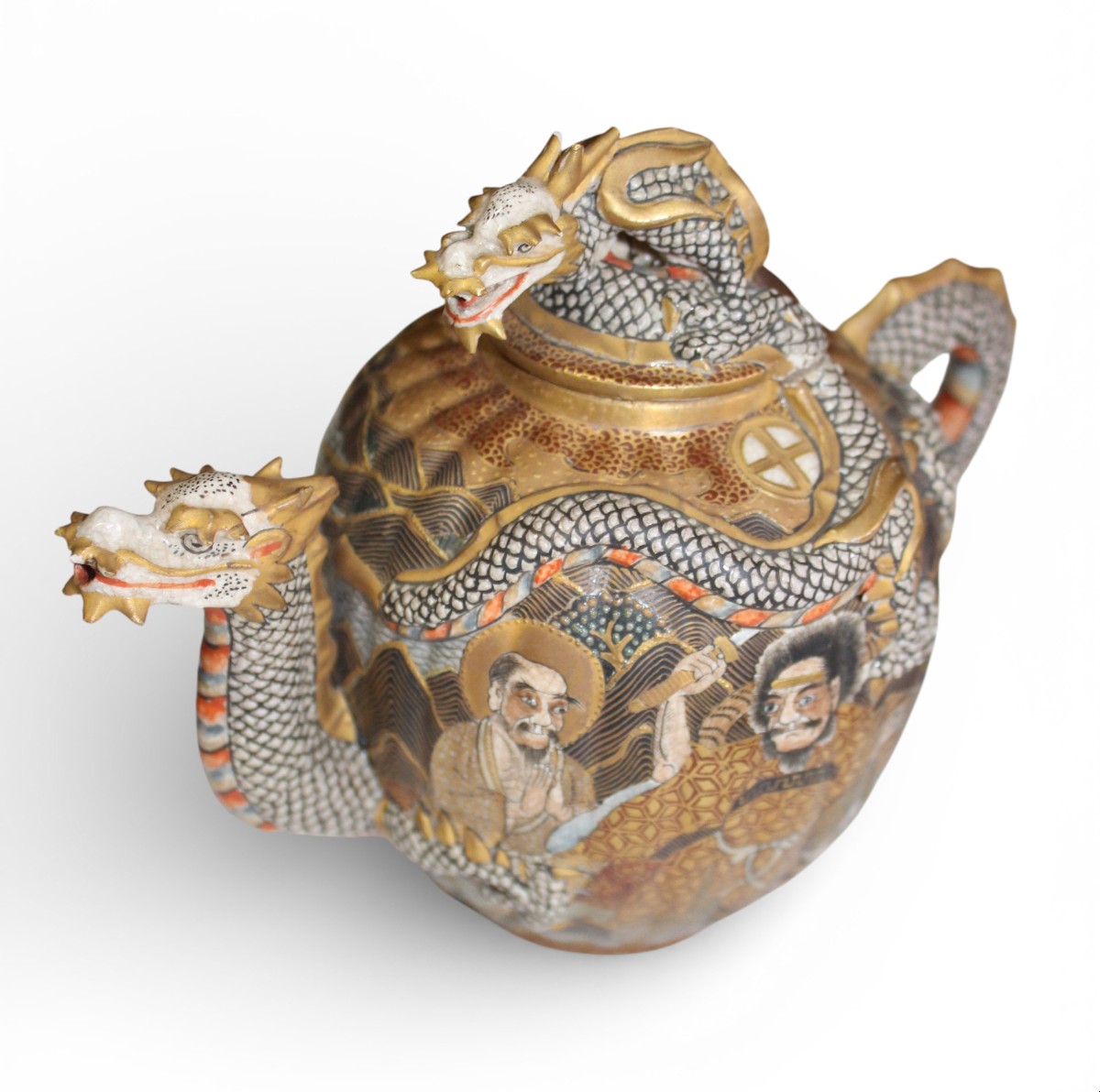 SERVIZIO DA CAFFè IN CERAMICA SATSUMA, PERIODO MEIJI, FINE DEL XIX SECOLO.-photo-3