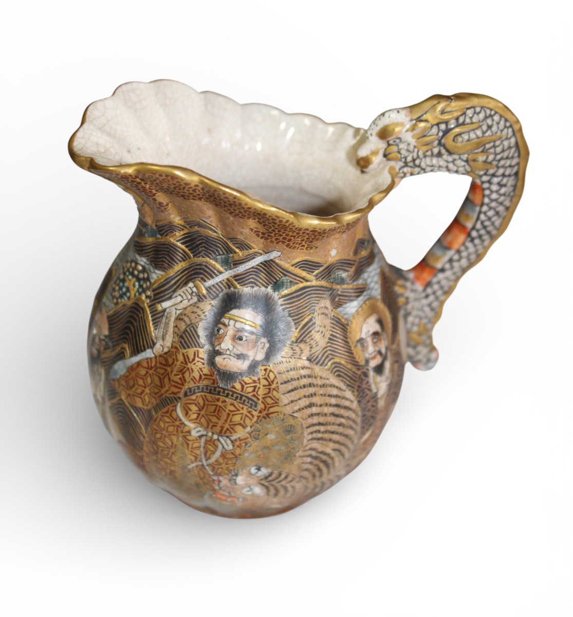 SERVIZIO DA CAFFè IN CERAMICA SATSUMA, PERIODO MEIJI, FINE DEL XIX SECOLO.-photo-1