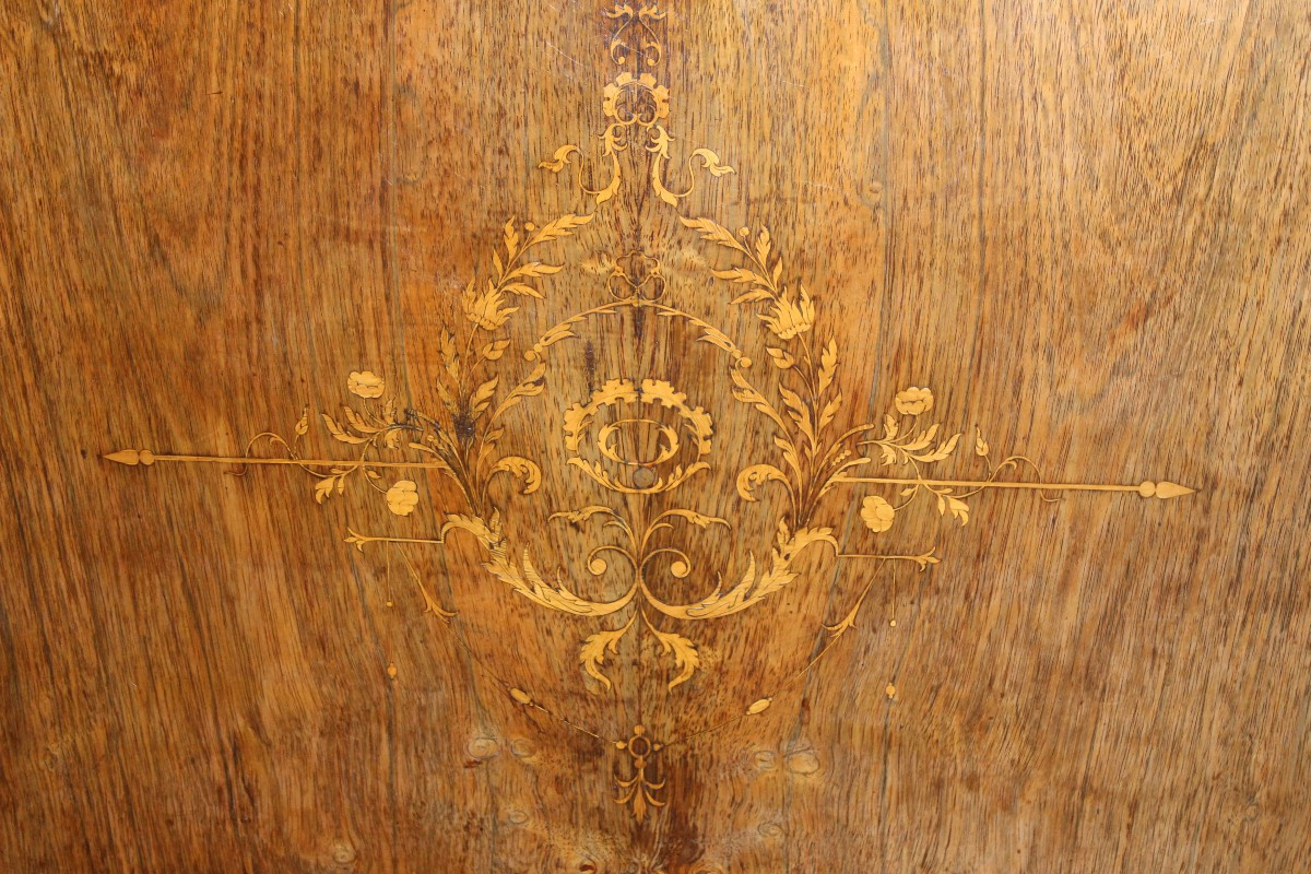 SECRETAIRE INTARSIATO DI EPOCA CARLO X (1820-1840).-photo-4