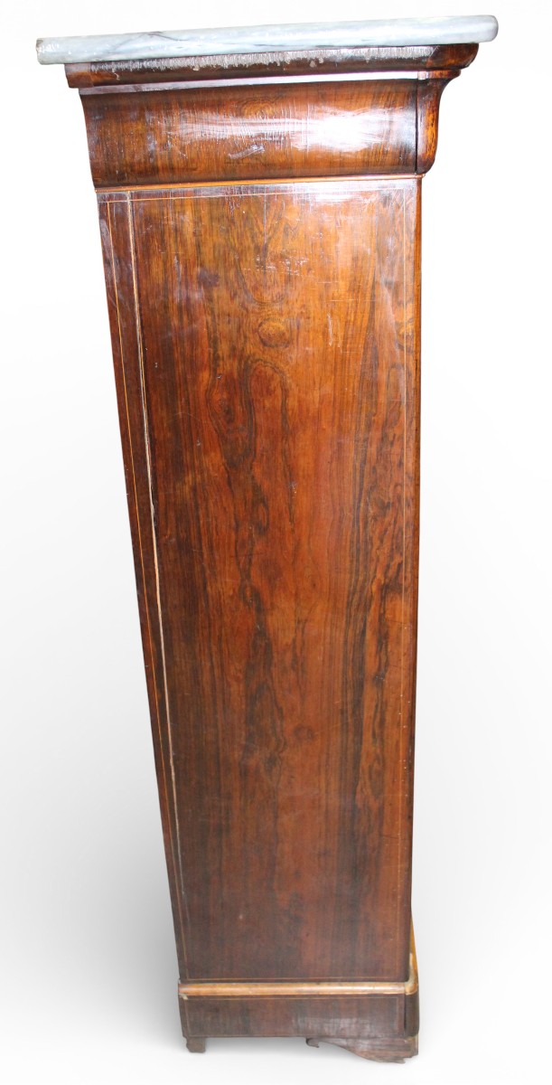 SECRETAIRE INTARSIATO DI EPOCA CARLO X (1820-1840).-photo-3