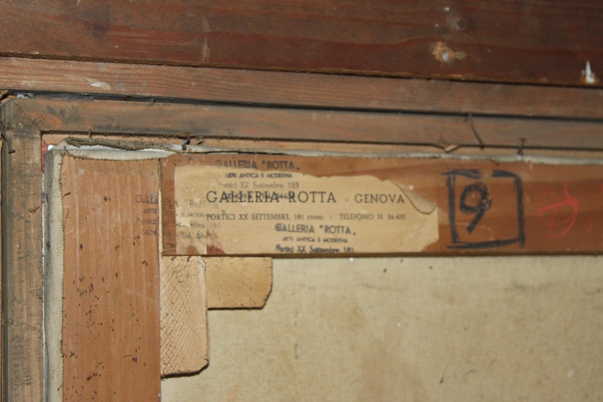 NOEL QUINTAVALLE (1893-1975) "RITRATTO DI GIOVANE DONNA IN POSA" DATATO 1940.-photo-3