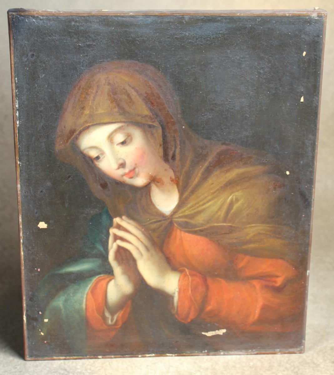ANTONIO CAVALLUCCI 1752-1795 (cerchia di) "MADONNA ORANTE", XVIII SECOLO.-photo-2