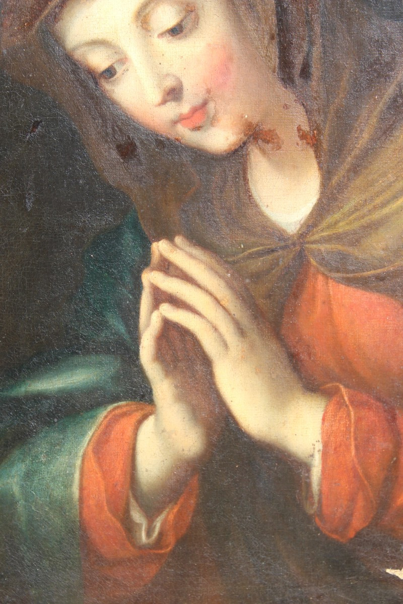 ANTONIO CAVALLUCCI 1752-1795 (cerchia di) "MADONNA ORANTE", XVIII SECOLO.-photo-3