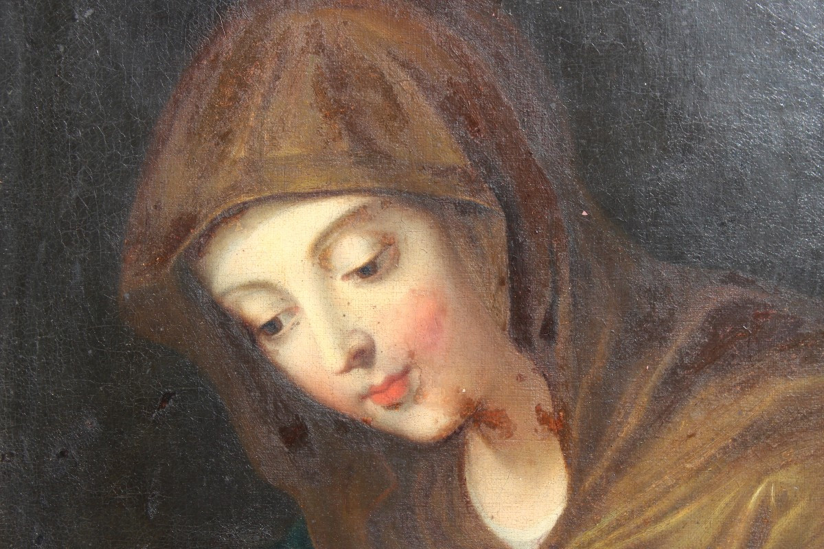 ANTONIO CAVALLUCCI 1752-1795 (cerchia di) "MADONNA ORANTE", XVIII SECOLO.-photo-4