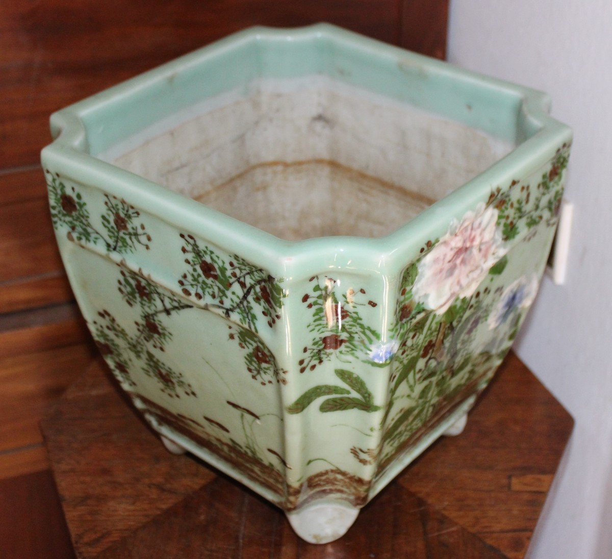 CACHE-POT IN PORCELLANA GIAPPONESE CELADON CHIAMATA SETO, MEIJI PERIODO, FINE DEL XIX SECOLO.-photo-2