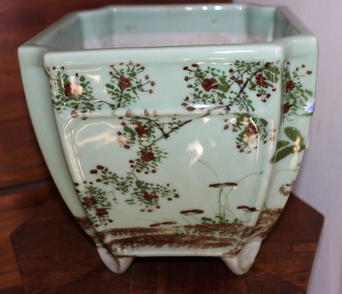 CACHE-POT IN PORCELLANA GIAPPONESE CELADON CHIAMATA SETO, MEIJI PERIODO, FINE DEL XIX SECOLO.-photo-3