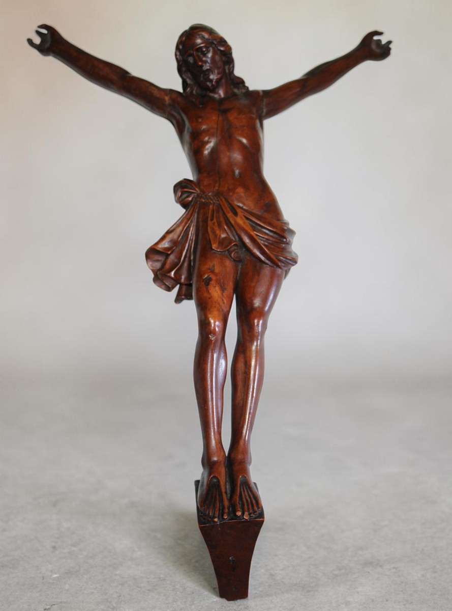 CRISTO IN LEGNO DI BOSSO INTAGLIATO, XVIII SECOLO.-photo-2