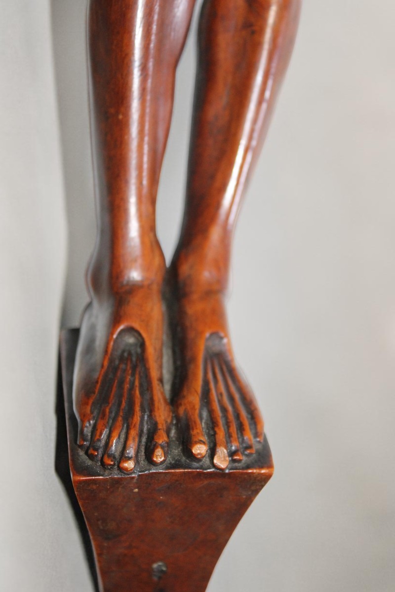 CRISTO IN LEGNO DI BOSSO INTAGLIATO, XVIII SECOLO.-photo-4