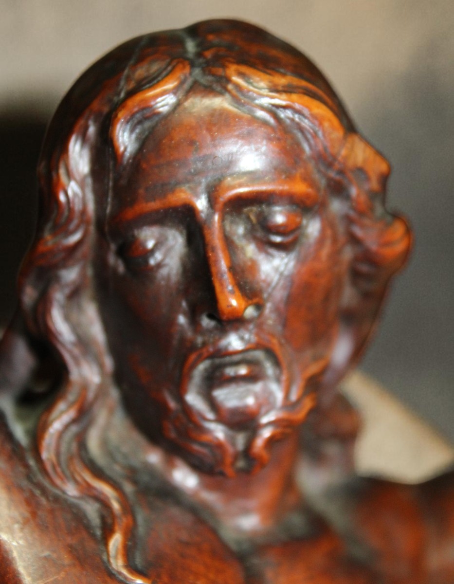 CRISTO IN LEGNO DI BOSSO INTAGLIATO, XVIII SECOLO.-photo-2