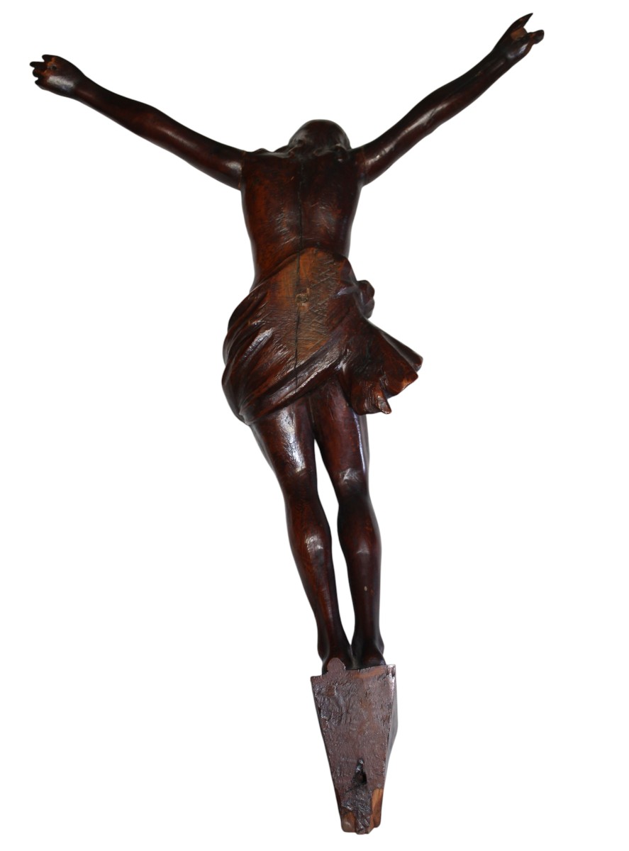 CRISTO IN LEGNO DI BOSSO INTAGLIATO, XVIII SECOLO.-photo-3