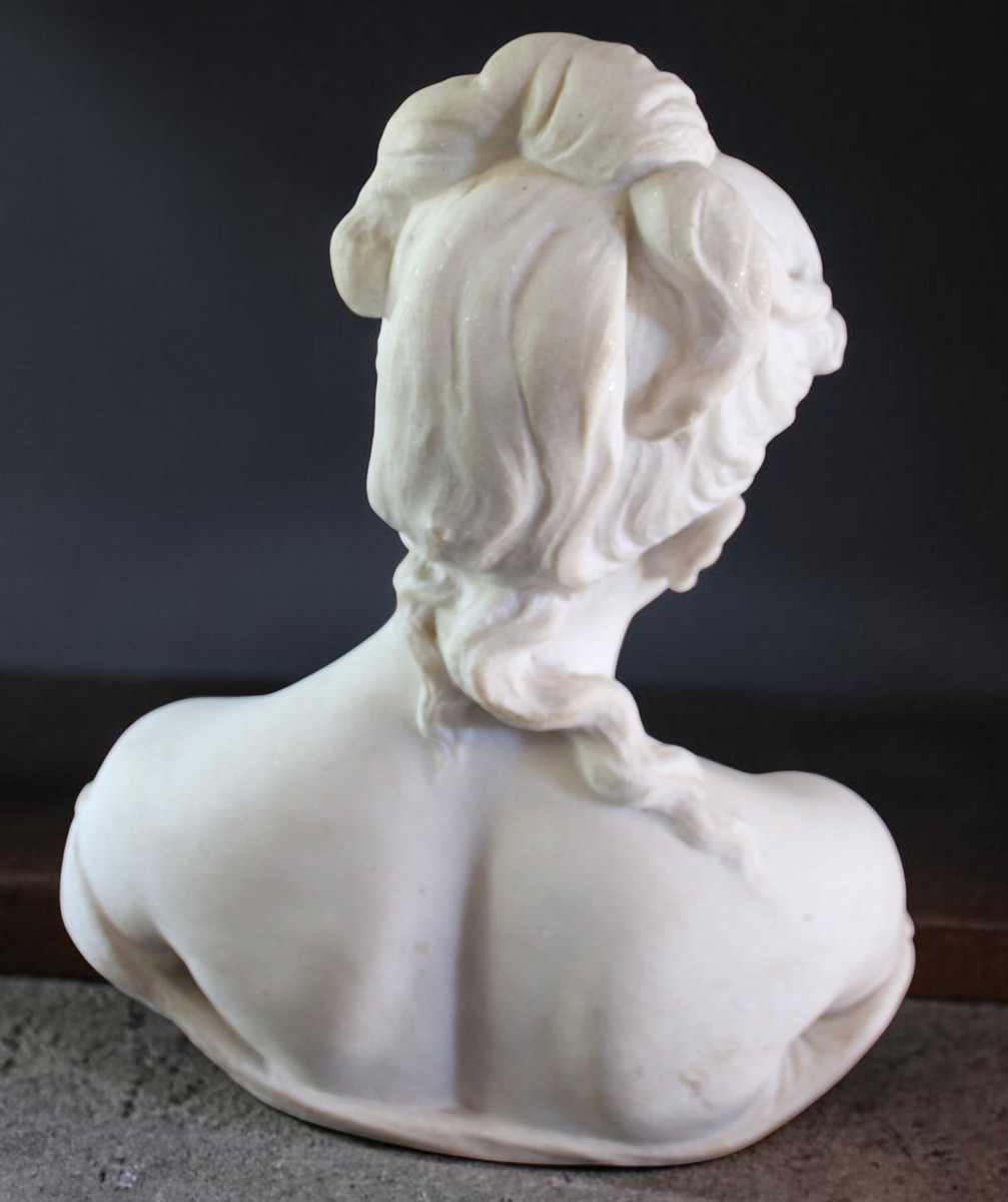 BUSTO DI DAMA IN MARMO, XIX SECOLO.-photo-3