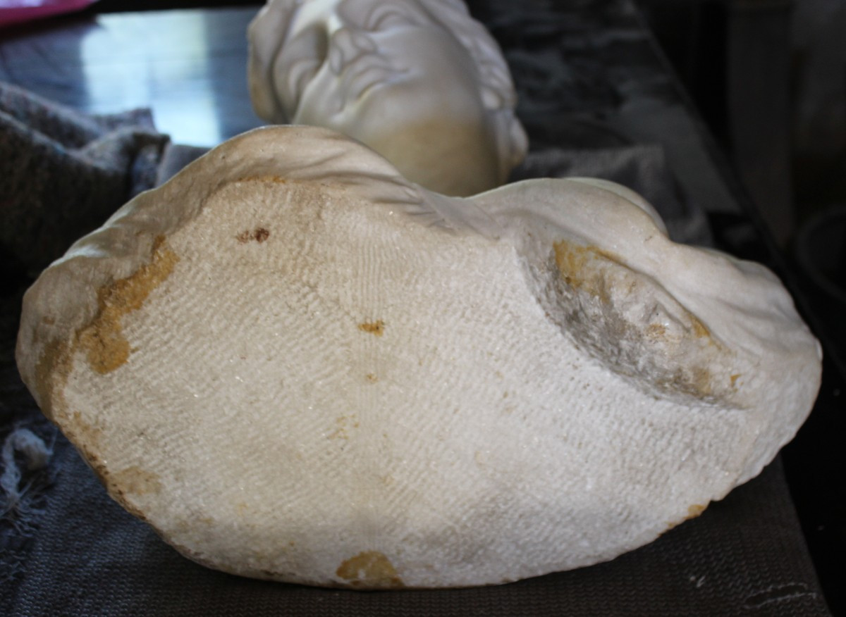 BUSTO DI DAMA IN MARMO, XIX SECOLO.-photo-1